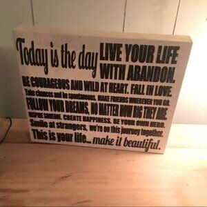 Small canvas sign